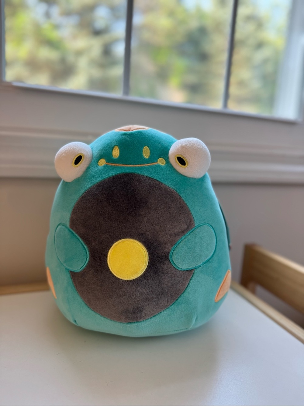 Pokemon x Squishmallows
Teal Frog Plush with Yellow and Dark Gray Accents